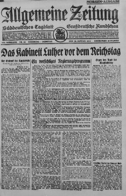 Allgemeine Zeitung Dienstag 20. Januar 1925