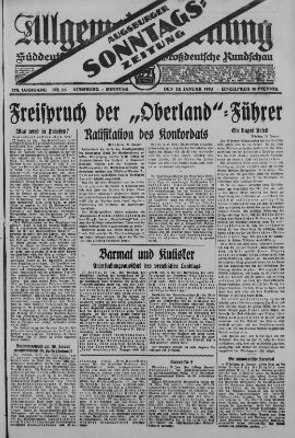 Allgemeine Zeitung Sonntag 25. Januar 1925