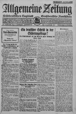 Allgemeine Zeitung Donnerstag 29. Januar 1925