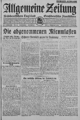 Allgemeine Zeitung Dienstag 3. Februar 1925