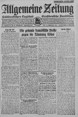 Allgemeine Zeitung Donnerstag 12. Februar 1925