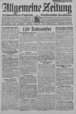 Allgemeine Zeitung Freitag 13. Februar 1925