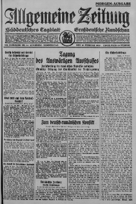 Allgemeine Zeitung Donnerstag 19. Februar 1925