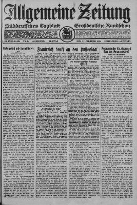 Allgemeine Zeitung Freitag 27. Februar 1925