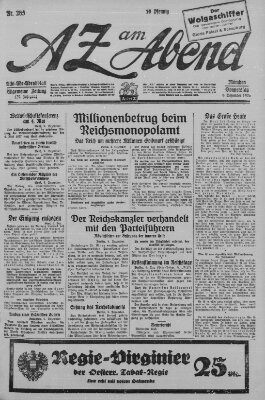 AZ am Abend (Allgemeine Zeitung) Donnerstag 9. Dezember 1926