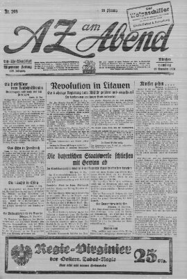 AZ am Abend (Allgemeine Zeitung) Samstag 18. Dezember 1926