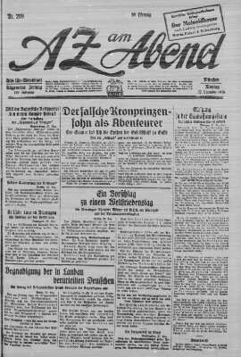 AZ am Abend (Allgemeine Zeitung) Montag 27. Dezember 1926