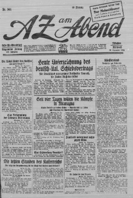 AZ am Abend (Allgemeine Zeitung) Mittwoch 29. Dezember 1926