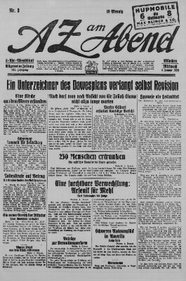 AZ am Abend (Allgemeine Zeitung) Mittwoch 4. Januar 1928