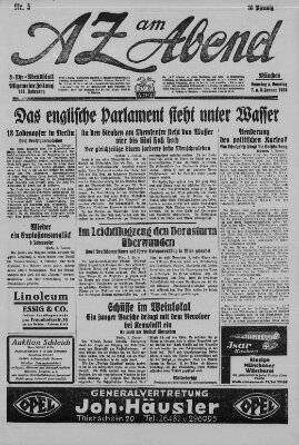 AZ am Abend (Allgemeine Zeitung) Samstag 7. Januar 1928