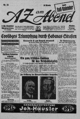 AZ am Abend (Allgemeine Zeitung) Dienstag 17. Januar 1928