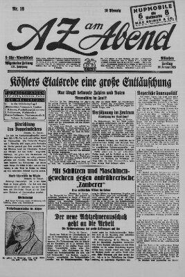 AZ am Abend (Allgemeine Zeitung) Freitag 20. Januar 1928