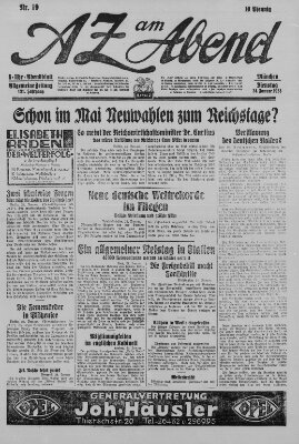 AZ am Abend (Allgemeine Zeitung) Dienstag 24. Januar 1928