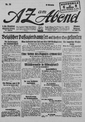 AZ am Abend (Allgemeine Zeitung) Mittwoch 25. Januar 1928