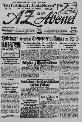 AZ am Abend (Allgemeine Zeitung) Freitag 27. Januar 1928