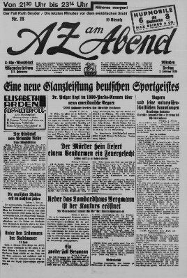 AZ am Abend (Allgemeine Zeitung) Freitag 3. Februar 1928