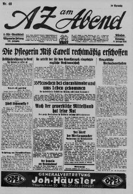 AZ am Abend (Allgemeine Zeitung) Dienstag 28. Februar 1928