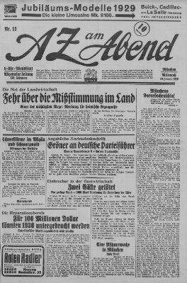 AZ am Abend (Allgemeine Zeitung) Mittwoch 16. Januar 1929