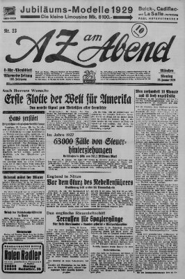 AZ am Abend (Allgemeine Zeitung) Montag 28. Januar 1929