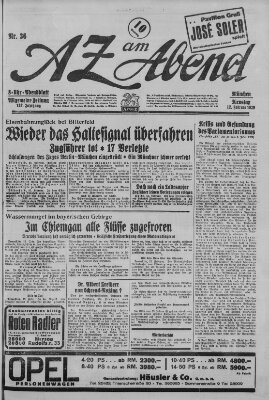 AZ am Abend (Allgemeine Zeitung) Dienstag 12. Februar 1929