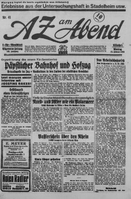 AZ am Abend (Allgemeine Zeitung) Montag 18. Februar 1929