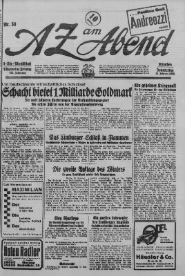 AZ am Abend (Allgemeine Zeitung) Donnerstag 28. Februar 1929