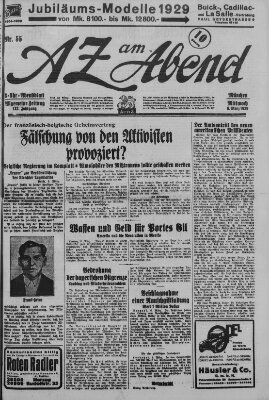 AZ am Abend (Allgemeine Zeitung) Mittwoch 6. März 1929