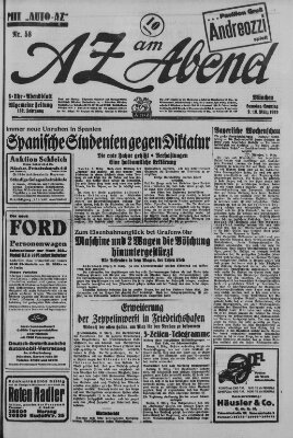 AZ am Abend (Allgemeine Zeitung) Sonntag 10. März 1929