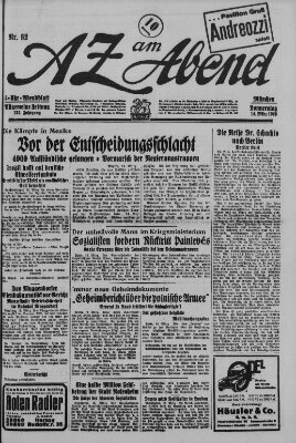 AZ am Abend (Allgemeine Zeitung) Donnerstag 14. März 1929