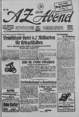 AZ am Abend (Allgemeine Zeitung) Montag 18. März 1929