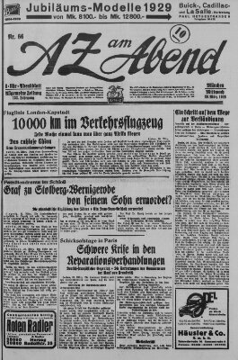 AZ am Abend (Allgemeine Zeitung) Mittwoch 20. März 1929