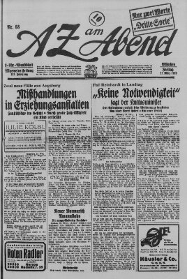 AZ am Abend (Allgemeine Zeitung) Freitag 22. März 1929