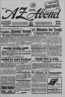 AZ am Abend (Allgemeine Zeitung) Dienstag 26. März 1929