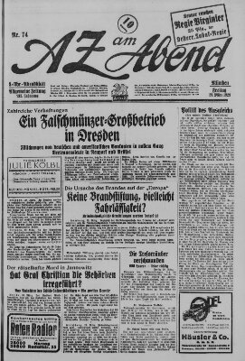 AZ am Abend (Allgemeine Zeitung) Freitag 29. März 1929