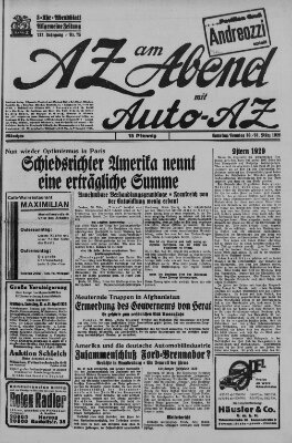 AZ am Abend (Allgemeine Zeitung) Sonntag 31. März 1929