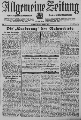 Allgemeine Zeitung Sonntag 28. Januar 1923