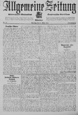 Allgemeine Zeitung Samstag 31. März 1923