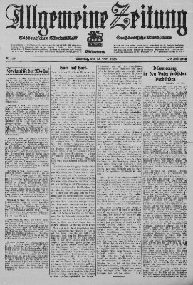 Allgemeine Zeitung Samstag 12. Mai 1923