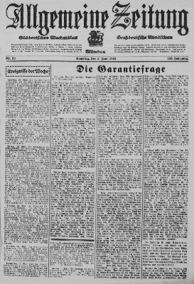 Allgemeine Zeitung Samstag 2. Juni 1923