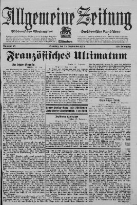 Allgemeine Zeitung Sonntag 23. September 1923