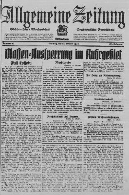 Allgemeine Zeitung Sonntag 21. Oktober 1923