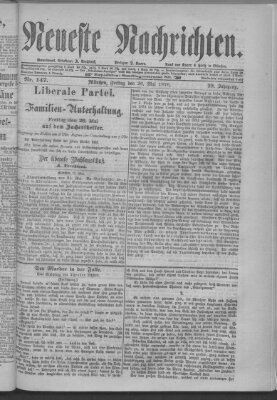 Neueste Nachrichten (Münchner neueste Nachrichten) Freitag 26. Mai 1876