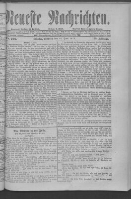 Neueste Nachrichten (Münchner neueste Nachrichten) Mittwoch 14. Juni 1876