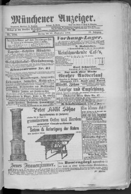 Münchener Anzeiger (Münchner neueste Nachrichten) Freitag 22. September 1876