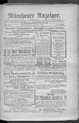 Münchener Anzeiger (Münchner neueste Nachrichten) Donnerstag 23. November 1876