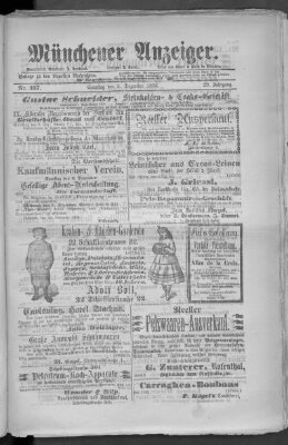 Münchener Anzeiger (Münchner neueste Nachrichten) Samstag 2. Dezember 1876