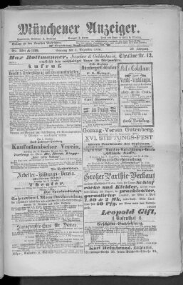 Münchener Anzeiger (Münchner neueste Nachrichten) Sonntag 3. Dezember 1876