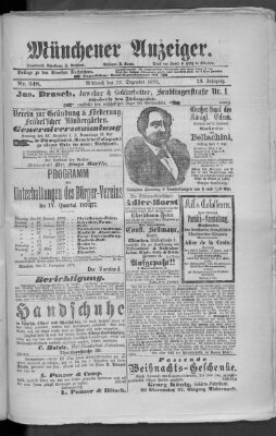 Münchener Anzeiger (Münchner neueste Nachrichten) Mittwoch 13. Dezember 1876