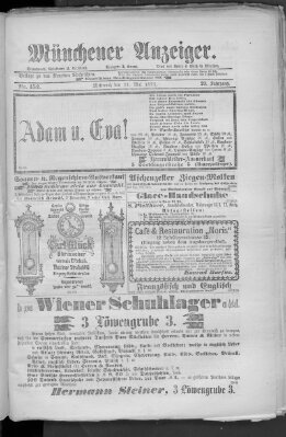 Münchener Anzeiger (Münchner neueste Nachrichten) Mittwoch 31. Mai 1876