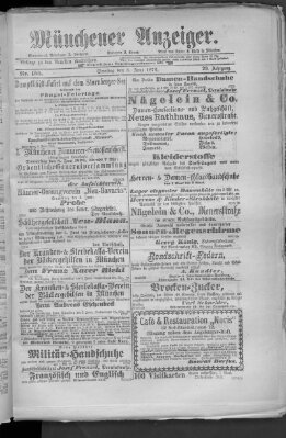 Münchener Anzeiger (Münchner neueste Nachrichten) Samstag 3. Juni 1876